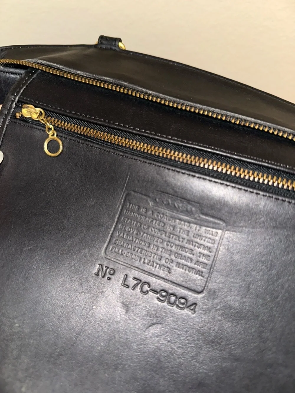 Vintage 1997 Coach Black Leather Tribeca Shopper Tote Bucket Bag - Picture 5 of 8